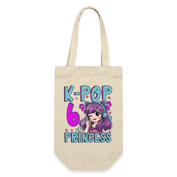 K-Pop Princess Age 6 Years Old Birthday - Gift Bag for Bottles - nature - Front