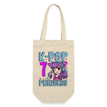 K-Pop Princess Age 7 Years Old Birthday - Gift Bag for Bottles - nature - Front