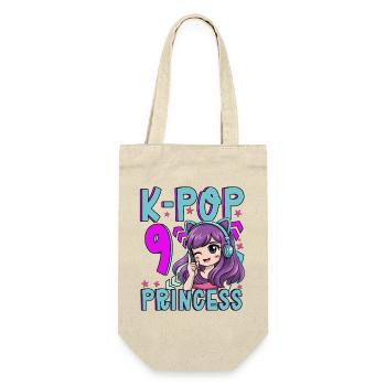 K-Pop Princess Age 9 Years Old Birthday - Gift Bag for Bottles - nature - Front