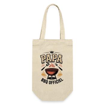 Dad BBQ Official King of Barbecue Funny Gift - Gift Bag for Bottles - nature - Front