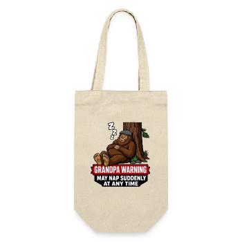 Bigfoot Grandpa Warning May Nap Suddenly at Any  - Gift Bag for Bottles - nature - Front