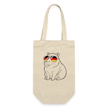 German flag Capybara German Germany - Gift Bag for Bottles - nature - Front