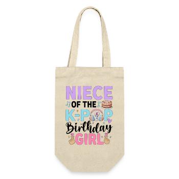 Niece of The K-Pop Birthday Girl - Gift Bag for Bottles - nature - Front