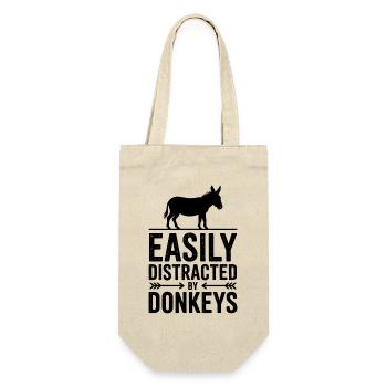 Donkey Sayings Donkey Funny Donkey Gift - Gift Bag for Bottles - nature - Front