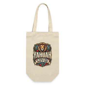 YAHUAH: My Name Banner - Gift Bag for Bottles - nature - Front