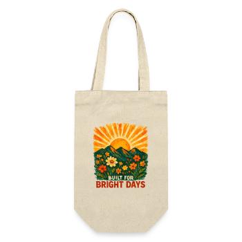Sonnenaufgangs Blumenlandschaft - Geschenkbeutel für Flaschen - Natur - Vorne