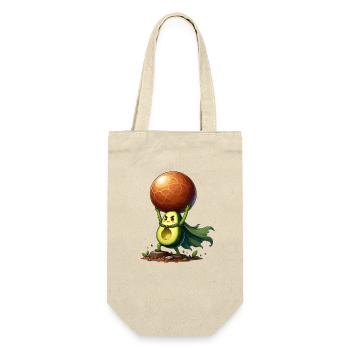 Un héros avocat soulève une boule de fruits - Sac à bouteille - nature - Devant