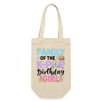 Family of The K-Pop Birthday Girl - Gift Bag for Bottles - nature - Front