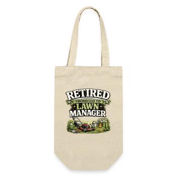 Ruhestand: Befördert zum  Rasen Manager mähen Gras - Geschenkbeutel für Flaschen - Natur - Vorne