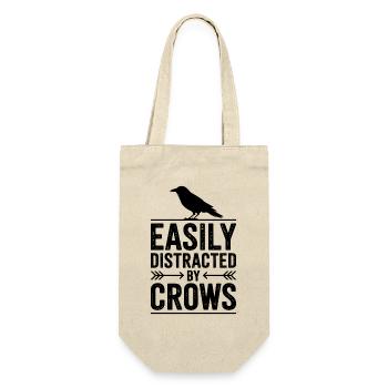 Paroles de corbeau Corbeaux Cadeau drôle de corbeau - Sac à bouteille - nature - Devant