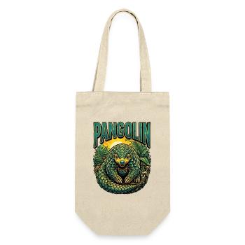 Pangolin Retro Vintage - Geschenkbeutel für Flaschen - Natur - Vorne