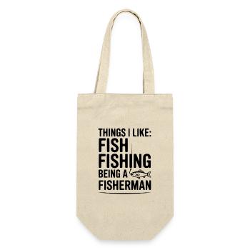 Things I Like: Fish Fishing Being a Fisherman - Gift Bag for Bottles - nature - Front
