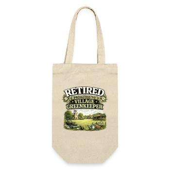 Ruhestand Dorf Gärtner Humor Rente Hobby  - Geschenkbeutel für Flaschen - Natur - Vorne