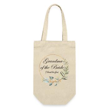 Grandma of the Bride Floral - Gift Bag for Bottles - nature - Front