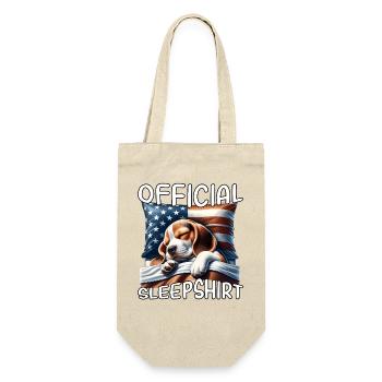 Beagle US Schlafshirt - Geschenkbeutel für Flaschen - Natur - Vorne