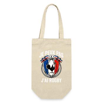 Je Peux Pas J'ai Rugby Coq Français Rétro - Sac à bouteille - nature - Devant