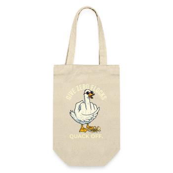 Rebel Duck Humor Give Zero Flocks - Gift Bag for Bottles - nature - Front