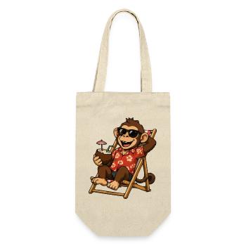 Monkey on the beach in Hawaiian look - Gift Bag for Bottles - nature - Front