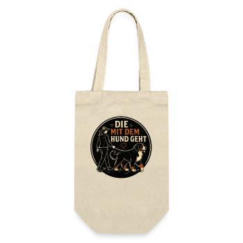 Berner Sennenhund Spruch Hundehalterin Humor - Geschenkbeutel für Flaschen - Natur - Vorne