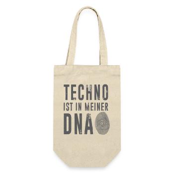 Techno in meiner DNA Festival Party - Geschenkbeutel für Flaschen - Natur - Vorne