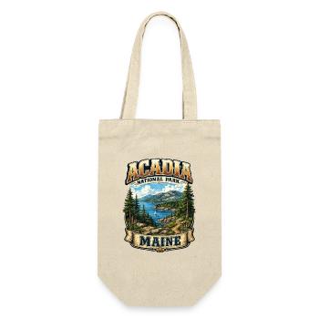 Acadia Maine Nationalpark Vintageabzeichen - Geschenkbeutel für Flaschen - Natur - Vorne
