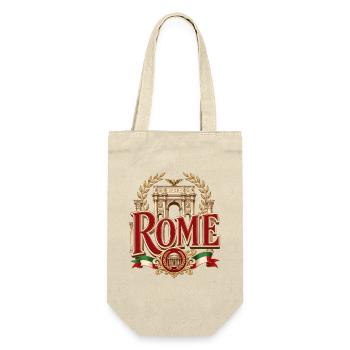Römische Majestät: ROMe Grafik - Geschenkbeutel für Flaschen - Natur - Vorne