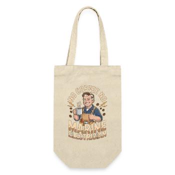 Électricien maritime, pas d’ingénieur en café, amateur de café. - Sac à bouteille - nature - Devant
