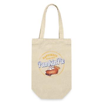 Pumkin Pie Kuchen Dessert Vintage Design - Geschenkbeutel für Flaschen - Natur - Vorne