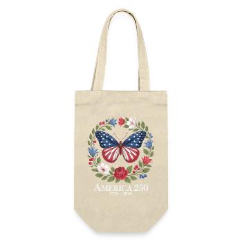 America 250 Patriotic Butterfly 4th of July - Gift Bag for Bottles - nature - Front