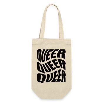 -2026-_LGBTQ_Queer_Queer_Queer - Geschenkbeutel für Flaschen - Natur - Vorne