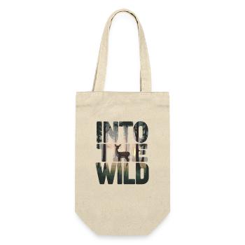 Into The Wild Wald Hirsch Natur Erlebnis - Geschenkbeutel für Flaschen - Natur - Vorne