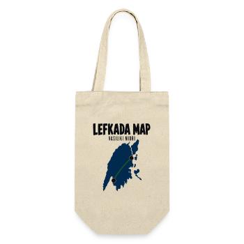 Greece Lefkada Map, Vasiliki Nidri Island Travel - Gift Bag for Bottles - nature - Front
