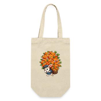 Rabbit Postman and Carrot Packages - Gift Bag for Bottles - nature - Front