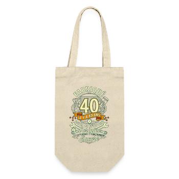 40 Ans Anniversaire Mécanicien Pièces d'Origine - Sac à bouteille - nature - Devant