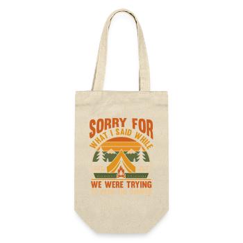 Camping Bonfire Camp Life Forest Camper - Geschenkbeutel für Flaschen - Natur - Vorne