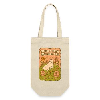Eternal Break – Kawaii Ghost and Dark Humor - Gift Bag for Bottles - nature - Front