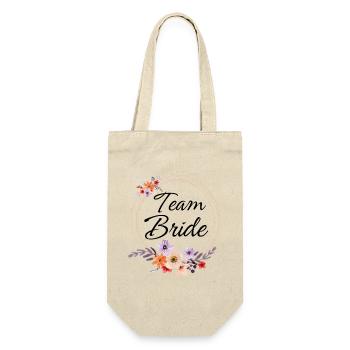 Matching Watercolor Floral Team Bride - Gift Bag for Bottles - nature - Front
