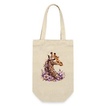 Floral Giraffe Pattern - Gift Bag for Bottles - nature - Front