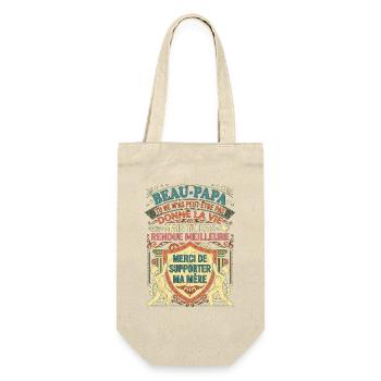 Cadeau Beau-papa Drôle Vintage Fête des Pères - Sac à bouteille - nature - Devant