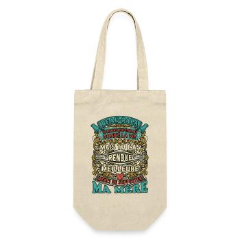 Beau-Papa Drôle Cadeau Rétro Fête des Pères - Sac à bouteille - nature - Devant
