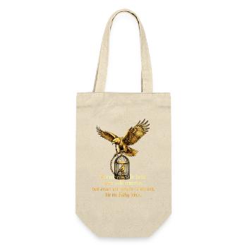 Adler Mindset Freiheit Persönlichkeitsentwicklung - Geschenkbeutel für Flaschen - Natur - Vorne