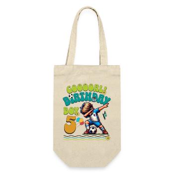 5 . Birthday Football - Gift Bag for Bottles - nature - Front