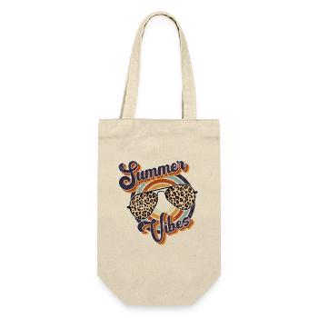 Summer Vibes Leopard Shades - Geschenkbeutel für Flaschen - Natur - Vorne