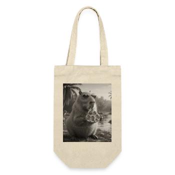 Pizza Capybara avec lunettes de soleil - Sac à bouteille - nature - Devant
