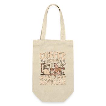 Mobile App Developer Coffee Coding Coffee Lover - Gift Bag for Bottles - nature - Front