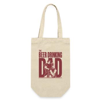 Beer Drinking Dad Bier Papa Shirt - Geschenkbeutel für Flaschen - Natur - Vorne