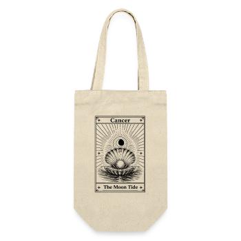 Krebs | Tarotkarte Sternzeichen - Geschenkbeutel für Flaschen - Natur - Vorne