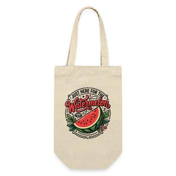 Just here for the Watermelon | Sommer 2026 - Geschenkbeutel für Flaschen - Natur - Vorne