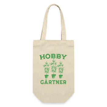 Hobby Gärtner Grüner Daumen Garten Pflanzen - Geschenkbeutel für Flaschen - Natur - Vorne