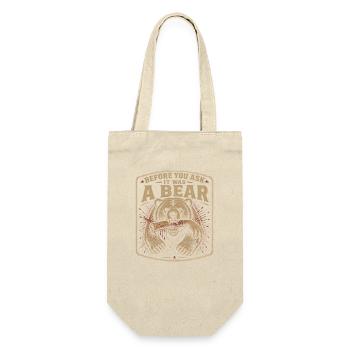 Before you ask: It was a bear. Funny Armamput - Gift Bag for Bottles - nature - Front